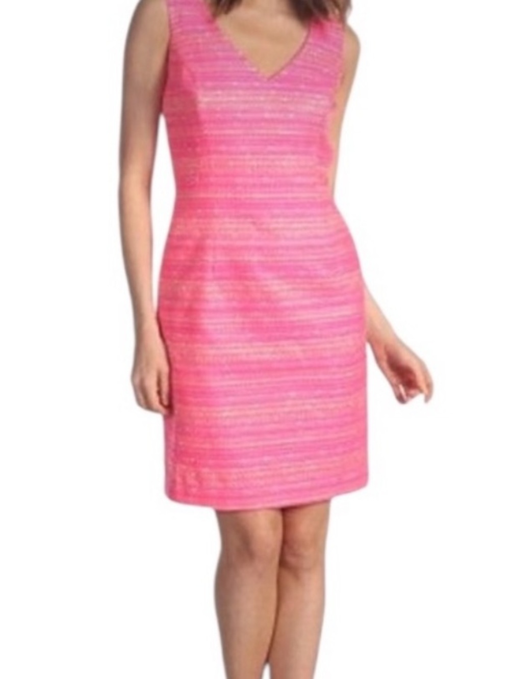 Lilly Pulitzer Pink Striped V-Neck Mini Dress